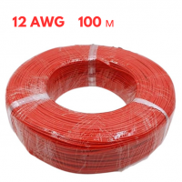 Провод в мягкой силиконовой оболочке красный 12 AWG 100 м