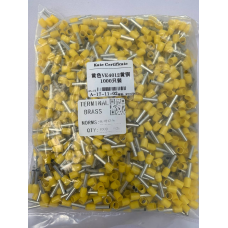 Наконечник трубчастий VE4012 - 4-12 мм з ізоляцією 1000шт жовтий