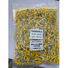 Наконечник трубчастий VE2518 - 2,5-18 мм з ізоляцією 1000шт жовтий