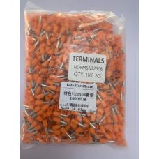 Наконечник трубчастий VE2508 - 2,5-8 мм з ізоляцією 1000шт помаранчевий