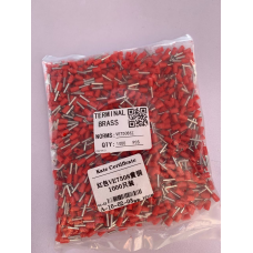 Наконечник трубчастий VE7508 - 0,75-8 мм з ізоляцією 1000шт червоний