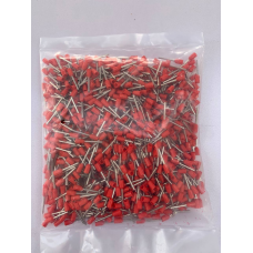 Наконечник трубчастий VE0512 - 0.5-12 мм з ізоляцією 1000шт червоний