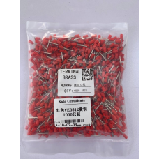 Наконечник трубчастий VE0512 - 0.5-12 мм з ізоляцією 1000шт червоний