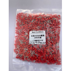 Наконечник трубчастий VE0508 - 0,5-8 мм з ізоляцією 1000шт червоний