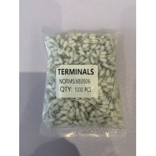 Наконечник трубчастий VE0506 - 0.5-6 мм з ізоляцією 1000шт білий