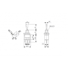 Тумблер MTS-102 ON-ON 3pin з фіксацією