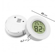 Термометр-гігрометр цифрової міні для будинку/квартири/теплиці/тераріуму (білий)