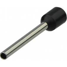 Накінечник трубчастий VE2518 - 2.5-18 мм з ізоляцією 50шт чорний