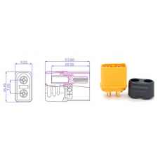 Роз'єм силовий Amass XT60H-M 