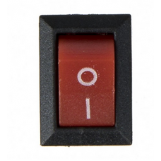 Перемикач клавішний мікро KCD1-11 ON-OFF, 2pin, 220V червоний