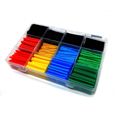 Набір термоусадкових трубок у кейсі: 530 штук діаметром від 1,5 мм до 10 мм.