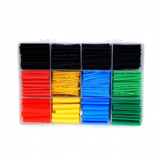 Набір термоусадкових трубок у кейсі: 530 штук діаметром від 1,5 мм до 10 мм.