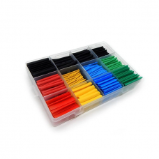 Набір термоусадкових трубок у кейсі: 530 штук діаметром від 1,5 мм до 10 мм.