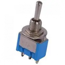 Тумблер MTS-103, 3 контактний, синій, ON-OFF-ON, 3A 250VAC