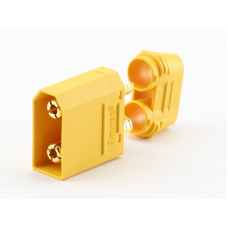 Силовий роз'єм Amass XT90-H-M (тато) (90A, 500V) з ковпачком