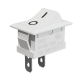 Вимикач, кнопкаKCD1-101 15*21mm AC 6А 250В 2 контакти. Перемикач 1 клав білий