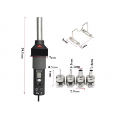 Паяльна станція GJ-8018 LCD 450 Вт термофен для паяння IC SMD BGA Чорний