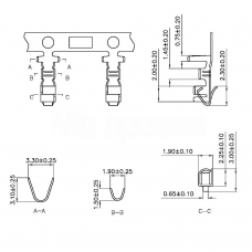 Контакти для конекторів XH-2.54 (100 шт)