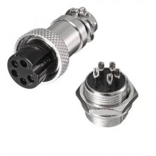 Роз'єм циліндричний GX16 5pin (мама+тато)