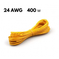 Провід у м'якій силіконовій оболонці жовтий 24 AWG 400 м