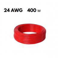 Провід у м'якій силіконовій оболонці червоний 24 AWG 400 м