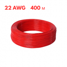 Провід у м'якій силіконовій оболонці червоний 22 AWG 400 м