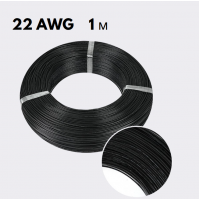 Провід у м'якій силіконовій оболонці чорний 22 AWG 1 м