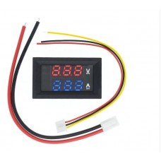 Цифровий вольтметр амперметр DC 0-100 V 10 А червоний і синій