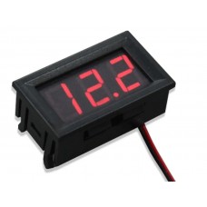 Вольтметр цифровий DC 4,5 — 30 В, 0.56 LED, Червоний, у корпусі