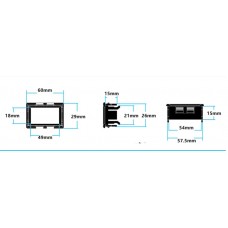 Цифровий вольтметр DC 0-99,99 у (100 в), 4-розрядний, 0,56 дюйма, 3-дротовий, з регулюванням (червоні цифри)