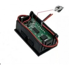 Вольтметр цифровий DC 5 — 120 В, 0.56 LED, зелений, у корпусі. 2 дроти