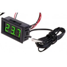 Цифровий термометр —50 ~ 110 °C, DC 5-12В, з виносним датчиком, зелений