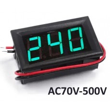 Вольтметр цифровий AC 70-500V DSN-DVM-568AC вбудований (змінний струм) Зелений