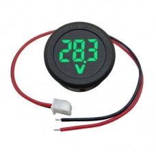 Цифровий вольтметр врізний круглий DC4 — 100V D30 Зелені цифри