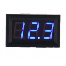 Вольтметр цифровий DC 4,5 — 30 В, 0.56 LED, Синій, у корпусі