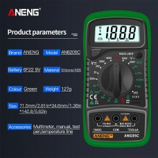 Цифровий мультиметр Aneng AN8205C зелений