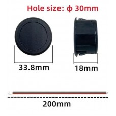 Цифровий вольтметр врізний круглий DC4 — 100V D30 сині цифри