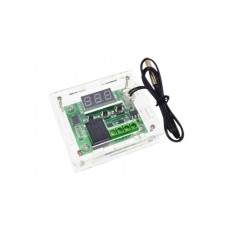 Терморегулятор цифровий W1209 12В з акриловим корпусом (сині цифри)