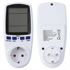 Розетка з лічильником електроенергії, енергометр, ватметр побутовий Intertek BE009