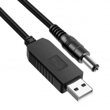 Кабель шнур 5v на 9v, з перетворювачем для роутера DC 5.5 х 2.1 від павербанка usb