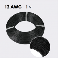 Провод в мягкой силиконовой оболочке черный 12 AWG 1 м